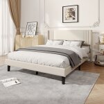 Adwolt cadre de lit 160�200 cm sommier � lattes lit double 160�200 cm adapt� aux adultes et adolescents ...