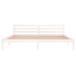 Cadre de lit en bois massif - wiens - 200x200 cm - blanc - bois de pin massif - style scandinave moderne ...