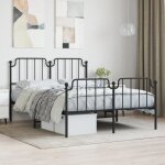 Cadre de lit - cuque - ab373905 - mtal noir - 140x190 cm - 2 places - montage ncessaire