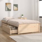 Cadre de lit - estink - a3103458 - bois de pin massif - 90x190 cm - avec tiroirs de rangement Cadre de lit - estink - a3103458 - bois de pin massif - 90x190 cm - avec tiroirs de rangement