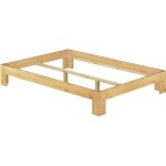 Lit futon pin naturel 140x200 design moderne sans t�te de lit cadre de lit sans sommier 60. 67 - 14or ...