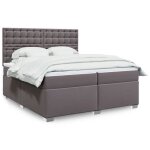 Cadre de lit avec matelas - maison exclusive - similicuir - 200x200 cm - surmatelas confortable