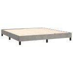 Cadre de lit - dcoshop26 - 160x200 cm - velours gris clair - 2 places - sommier tapissier