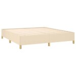 Cadre de lit à sommier tapissier - soier - 160x200 - tissu crème - pieds de soutien - lattes de contreplaqué ... Cadre de lit à sommier tapissier - soier - 160x200 - tissu crème - pieds de soutien - lattes de contreplaqué ...