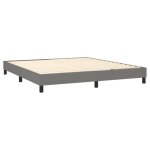 Cadre de lit � sommier tapissier - yanjiibuy - gris fonc� - 180x200 cm - tissu - a ressorts