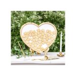 Cadre livre dor - non spécifié - 30x27cm - 60 c?urs en bois - blanc - mixte Cadre livre dor - non spécifié - 30x27cm - 60 c?urs en bois - blanc - mixte