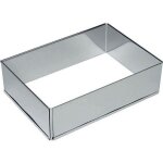 Cadre  ptisserie extensible - lares - rectangle - inox - longueur 32  46 cm - hauteur 7. 5 cm