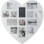 Cadre p�le - m�le - atmosphera - coeur - blanc - mdf - d�coration murale