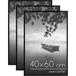 Cadre photo 40x60 cm noir - cadre 60x40 cm avec encadrement fin et plexi poli - mat�riel de suspension ...
