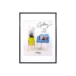 Cadre photo - axolia - 50 x 70 cm - acrylique incassable - noir mat - protection uv