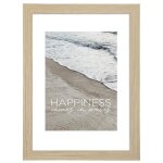 Cadre photo en bois  waves , chne, 15 x 20 cm marron