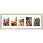 Cadre photo collage bois flott� - vetobiol - 20x60 cm - affiche cinq photos 10x15 cm - verre r�sistant ...