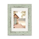 Cadre photo - cottage - menthe pastel - 13 x 18 cm - effet vieilli