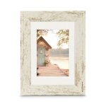 Cadre photo - cottage - plastique effet vieilli - 15 x 20 cm - avec passe?partout premium