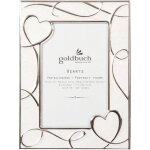 Cadre photo - goldbuch - hearts - m�tal - argent� - 10x15 cm