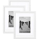 Cadre photo mural - xvx - lot de 3 - 4x6 pouces - plexiglas blanc - design intemporel