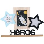 Cadre photo - héros - pêle - mêle 3 vues - bois - design enfant - 38x25 cm Cadre photo - héros - pêle - mêle 3 vues - bois - design enfant - 38x25 cm