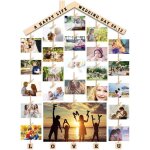 Cadre photo p�le m�le mural cadre photo mural en bois porte photos pinces avec sticker pour personnalisation ...