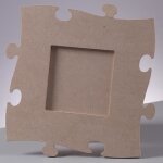 Cadre photo puzzle - efco - carr� - mdf - 23x23 cm - espace photo 10x10 cm