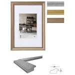 Cadre photo - walther design - ja520g - 15 x 20 cm - dor� - plastique et verre