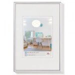 Cadre photo - walther design - new lifestyle - argent - 21x297 cm - passepartout 13x18 cm