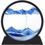 Cadre  sable - dcoration 3d - sablier dcoratif - verre transparent - 12 pouces - sable color