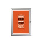 Vitrine daffichage - argent - a3 - verrouillable - impermable - aluminium anodis
