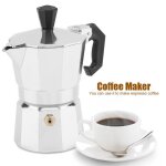 Cafetière italienne - moka pot - 30 ml - aluminium - ergonomique - gris Cafetière italienne - moka pot - 30 ml - aluminium - ergonomique - gris