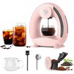 Cafeti�re �lectrique 2 - en - 1 - svatv - mini q - 120 - 240 ml - rose - commande one touch - r�servoir ...