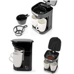 Cafeti�re �lectrique 2 tasses - livoo - duo - 450 w - 025 l - filtre nylon r�utilisable