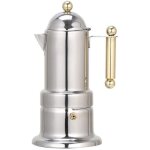 Cafetire expresso stove top - acier inoxydable - 4 tasses - gris