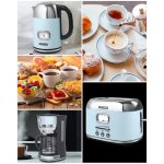 Cafeti�re filtre - muse - vintage - 14 l - 1000 w - design r�tro bleu