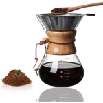 Cafeti�re filtre - noname - mod�le en bois - 800ml - acier inoxydable - verre borosilicate