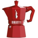 Caftire italienne - bialetti - moka exclusive - 3 tasses - rouge clatant - design vintage revisit ...