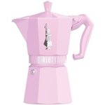 Cafetire italienne - bialetti - moka exclusive - 6 tasses - rose pastel