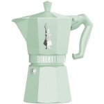 Cafetire italienne - bialetti - moka exclusive - 6 tasses - vert pastel - aluminium