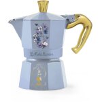Cafeti�re italienne - bialetti - moka express - collection birdgerton - 3 tasses - 130 ml - bleu / fleurs ...