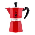 Cafeti�re italienne - bialetti - moka express - tous feux sauf induction - 6 tasses - 300 ml - rouge