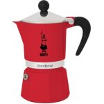 Cafeti�re italienne - bialetti - rainbow - 6 tasses - 030 l - rouge