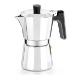 Cafetire italienne - bra 8542 - 9 tasses - aluminium - argent - convient  tous les types de cuisines ...