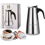 Cafetire italienne induction - marque - modle - 2 4 6 9 12 tasses - gris