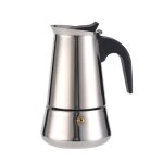 Cafeti�re moka italienne inox 6 tasses compatible induction - design ergo anti - br�lure - toutes sources ...