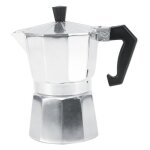 Cafeti�re moka pot en aluminium - italienne - 150ml 3 tasses - gris - espresso