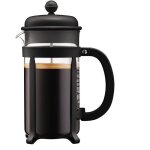 Cafetire  piston - bodum - java - monture et couvercle en plastique - 8 tasses - 1 l - noir
