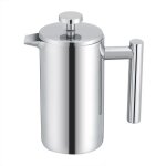 Cafeti�re � piston fran�ais presse caf� r�sistant � avec presse fran�aise avec poign�e double paroi en ...