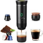 Cafeti�re portable 3 - en - 1 rechargeable ness - preso / dolce - gusto / moulu label