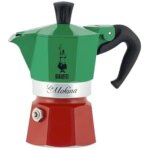 Cafetière à pression - bialetti - la mokina italia tricolore - rouge - compatible café moulu - design ... Cafetière à pression - bialetti - la mokina italia tricolore - rouge - compatible café moulu - design ...