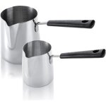 Cafeti�re turque en acier inoxydable - dok - 350 ml - 600 ml - dessus de cuisini�re - chauffe - chocolat ...