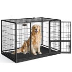 Cage pour chien lourd 122 x 745 x 805 cm double porte amovible nettoyage facile parc  chiens xxl noir ...