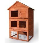 Cage clapier enclos lapin extrieur en bois de haute qualit pour lapins 106 x 83 x 160 cm jumbo